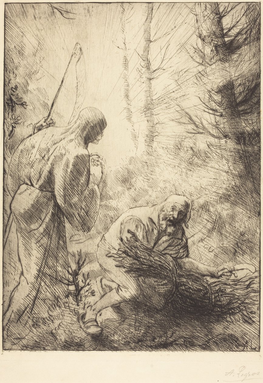 Der Tod und der Holzfäller, 2. Platte von Alphonse Legros