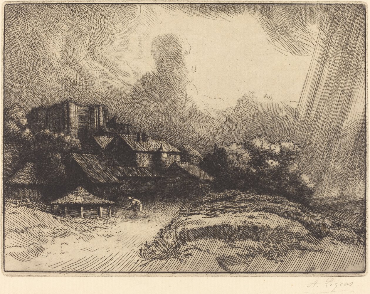 Bauernhof am Kloster von Alphonse Legros