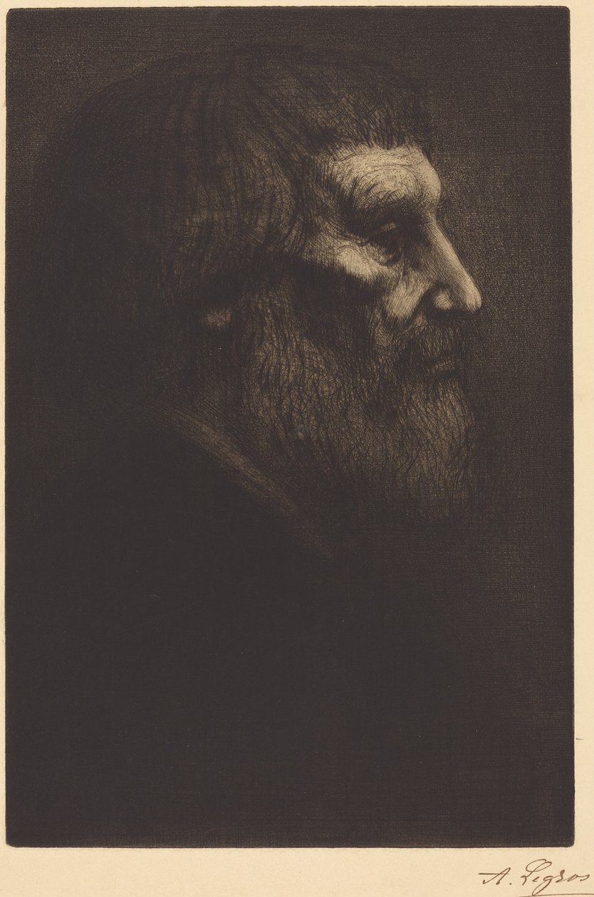 Kopf eines Bettlers (Tête de mendiant) von Alphonse Legros