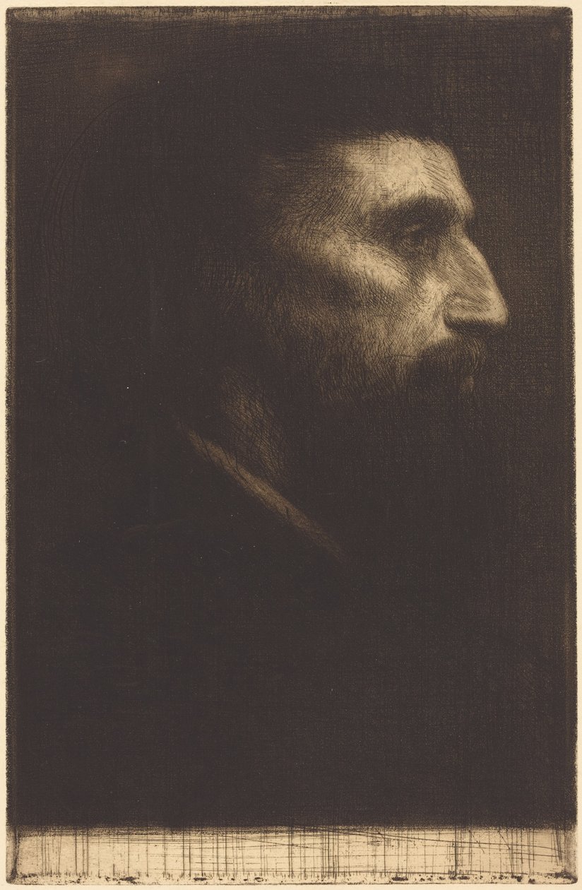 Kopf eines Mannes von Alphonse Legros