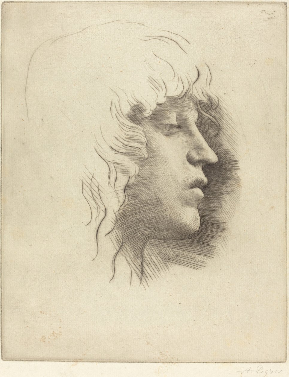 Kopf eines jungen Mädchens von Alphonse Legros