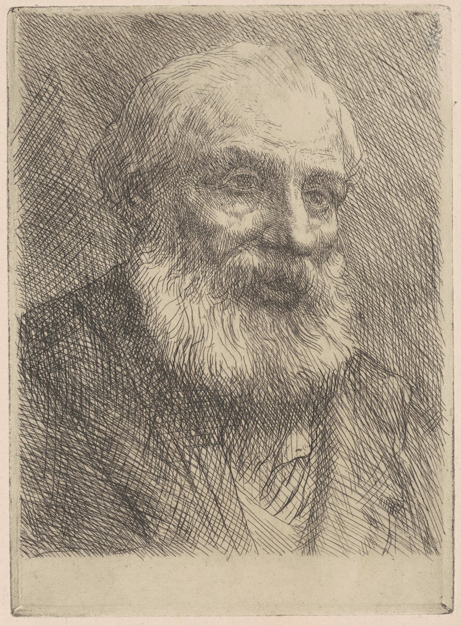 Kopf eines alten Mannes (Tête de vieillard) von Alphonse Legros