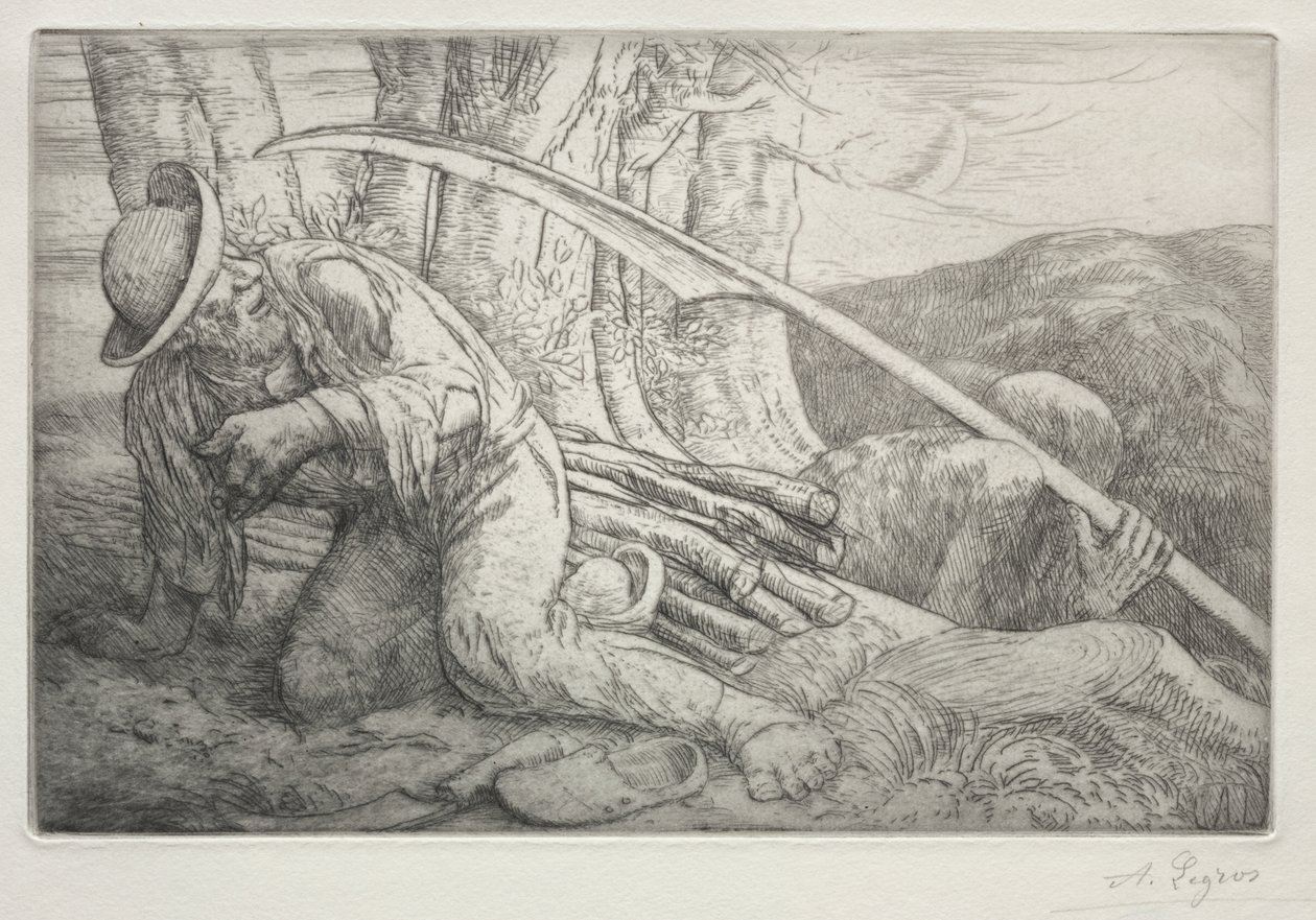 Der Tod und der Holzfäller (5. Platte) von Alphonse Legros