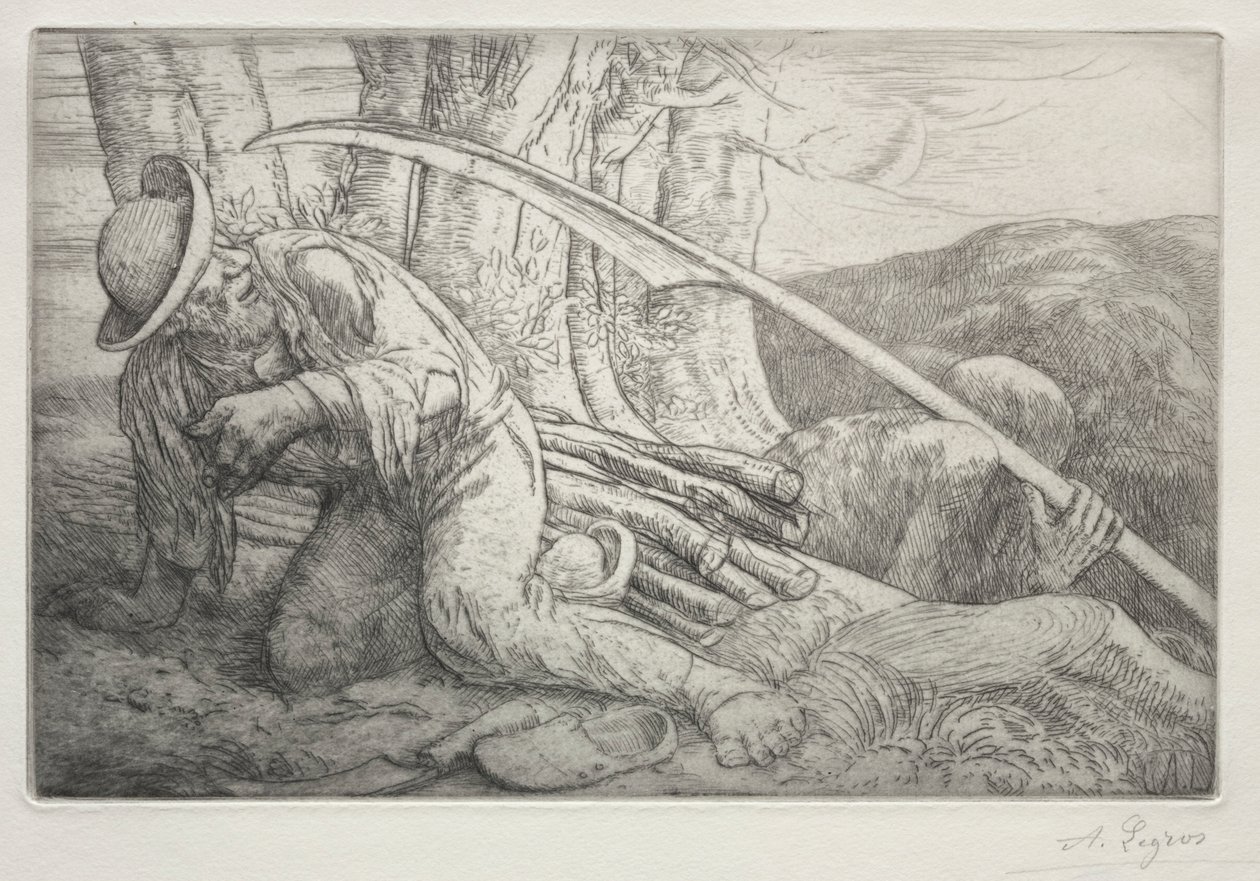 Der Tod und der Holzfäller, 5. Platte von Alphonse Legros