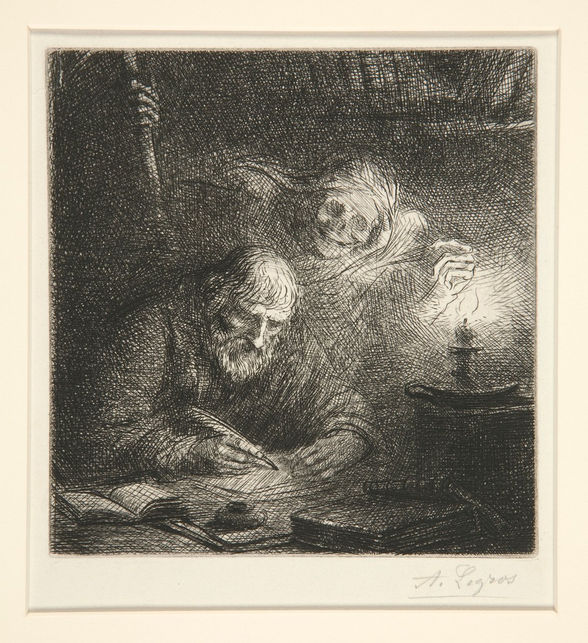 Der Tod und der Philosoph von Alphonse Legros