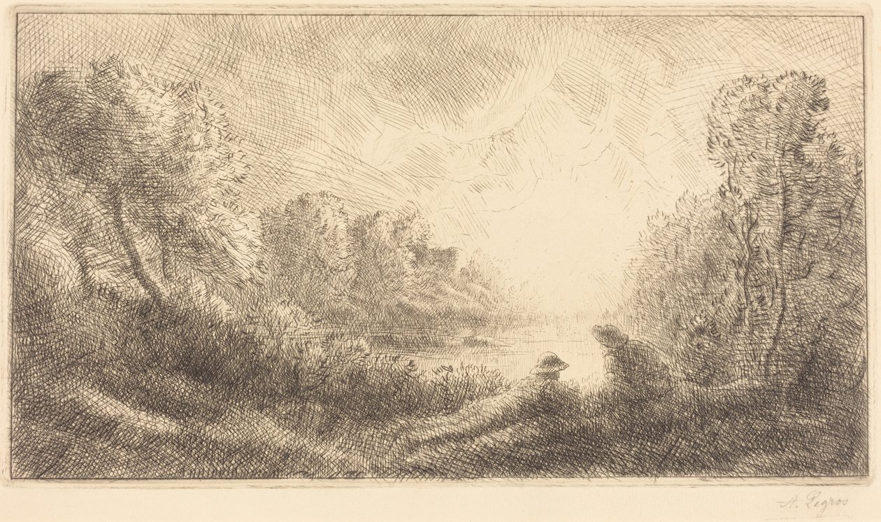 Landschaft: Sonnenaufgang von Alphonse Legros