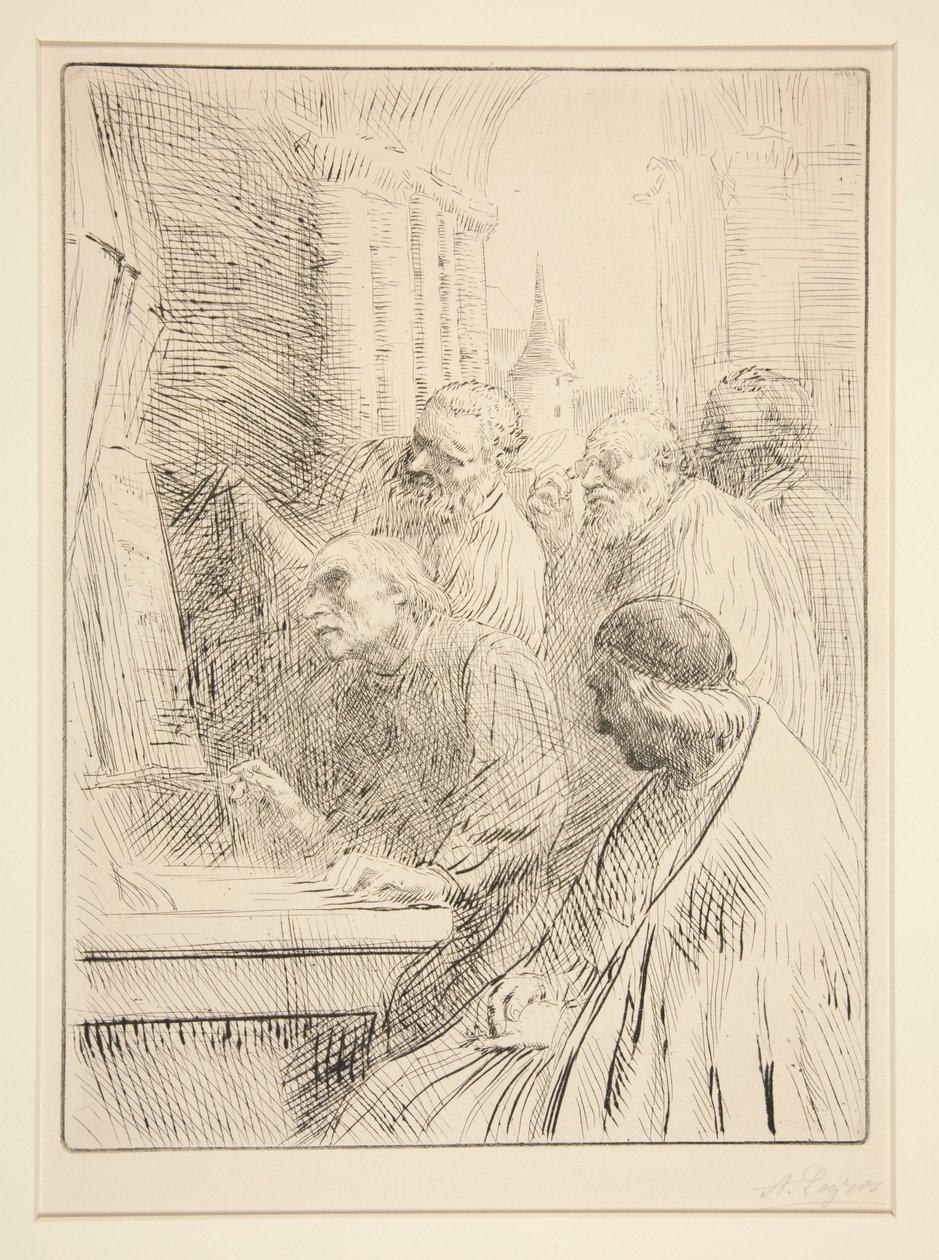 Die Mönche in der Kirche von Alphonse Legros