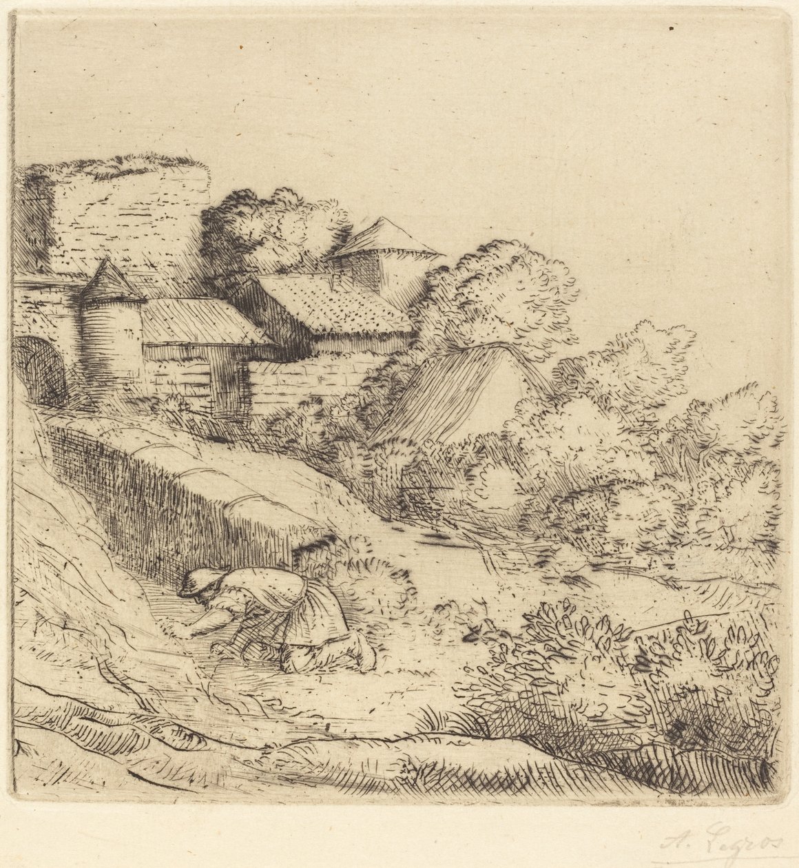 Kleiner Grasbrenner von Alphonse Legros