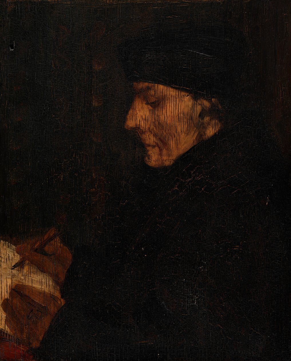 Erinnerungskopie von Holbeins Erasmus von Alphonse Legros