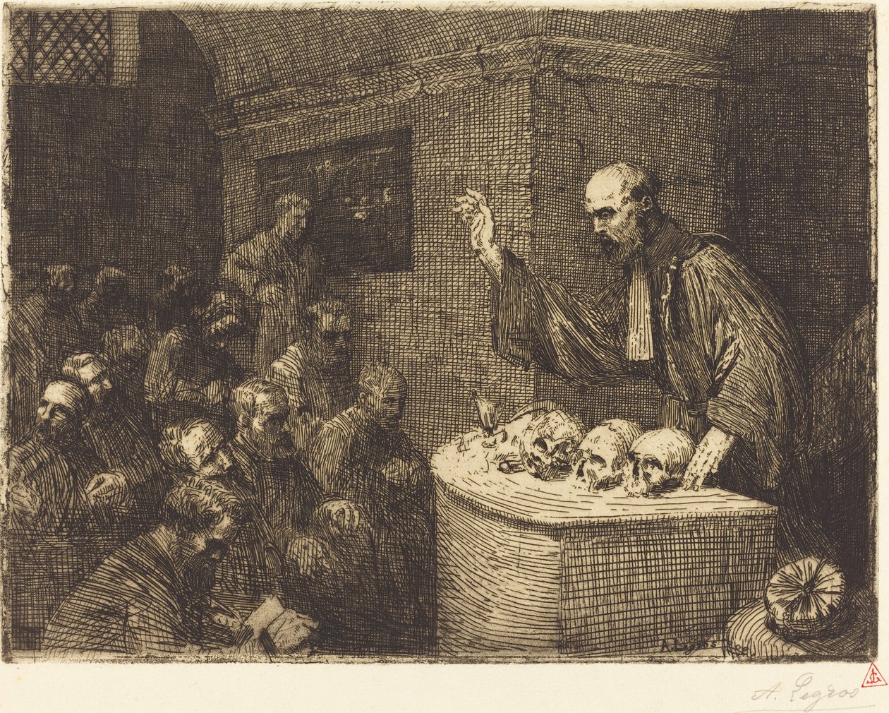 Phrenologiekurs, 2. Platte von Alphonse Legros