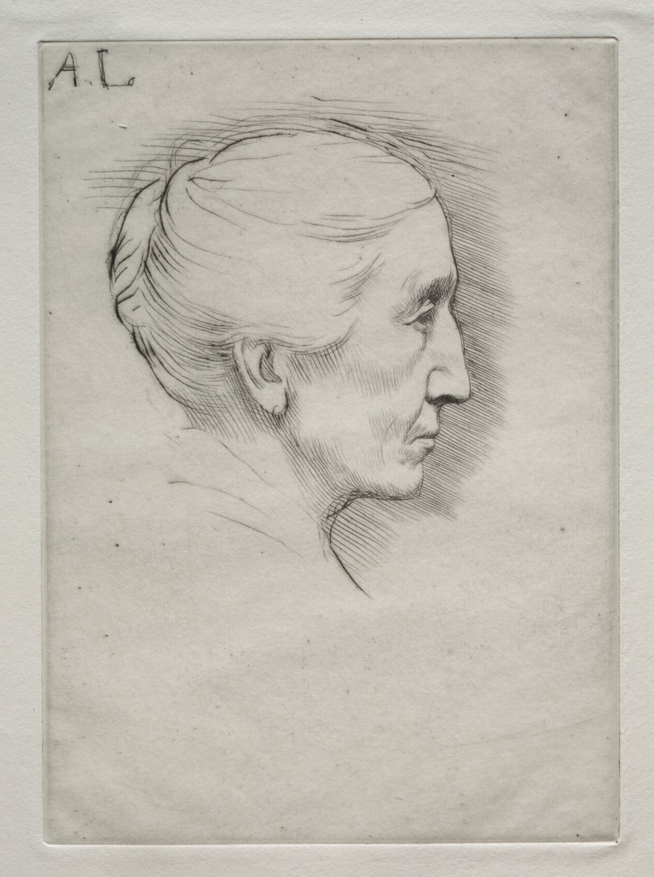 Porträt von Mme. Emily Hughes (1. Platte) von Alphonse Legros