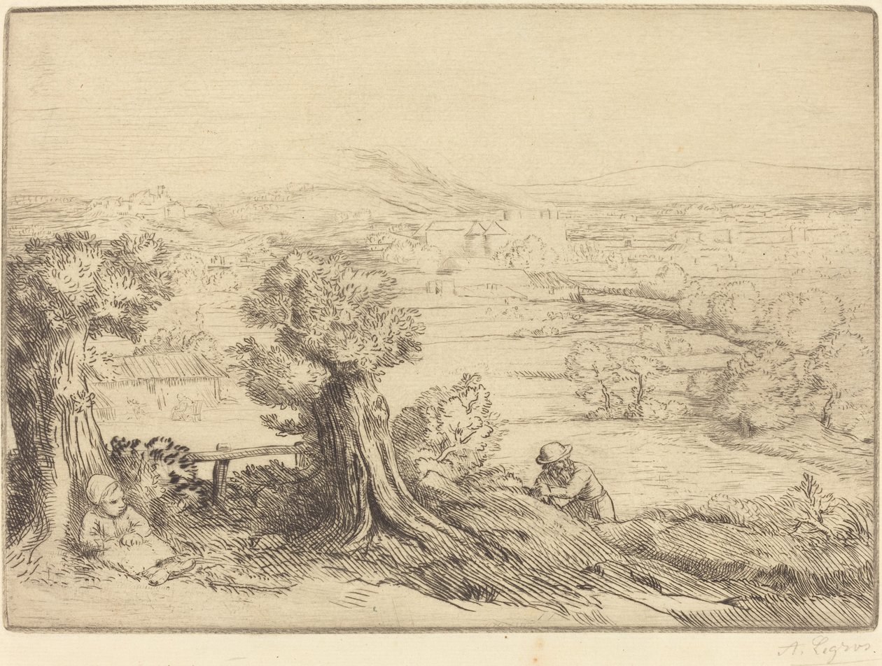 Erinnerung an ein Tal in Burgund von Alphonse Legros