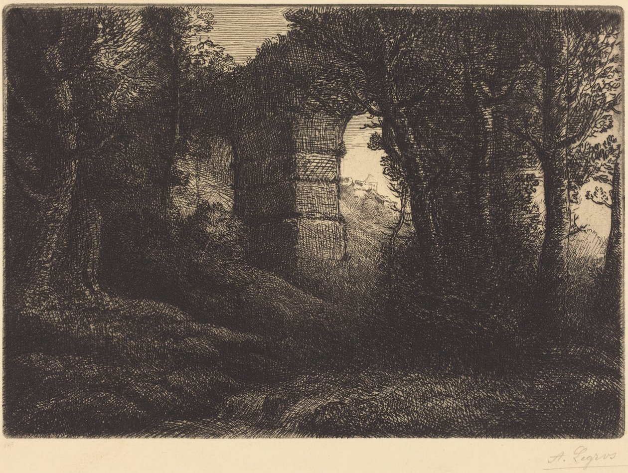 Ruinen eines antiken Aquädukts von Alphonse Legros