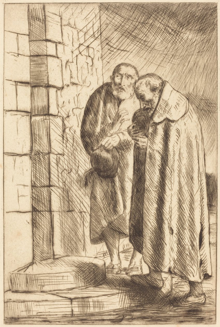Heiliger Petrus und Heiliger Paulus an der Tür von M. Richard von Alphonse Legros