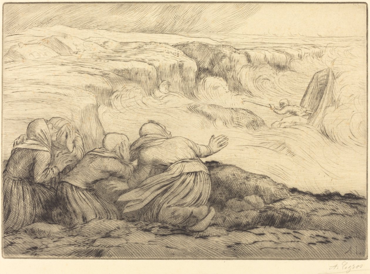 Kleines Boot in Gefahr von Alphonse Legros