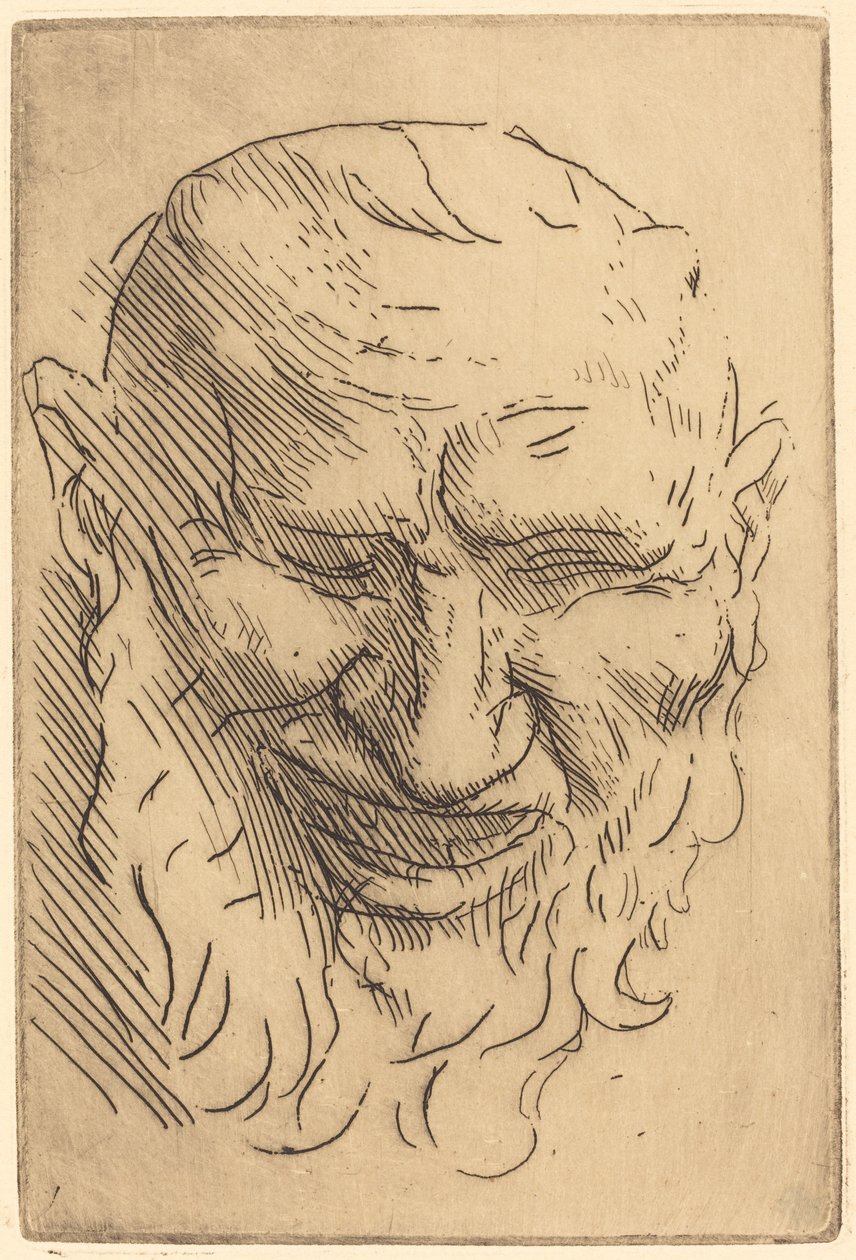 Kleine Satyrmaske (Petit masque de satyre) von Alphonse Legros