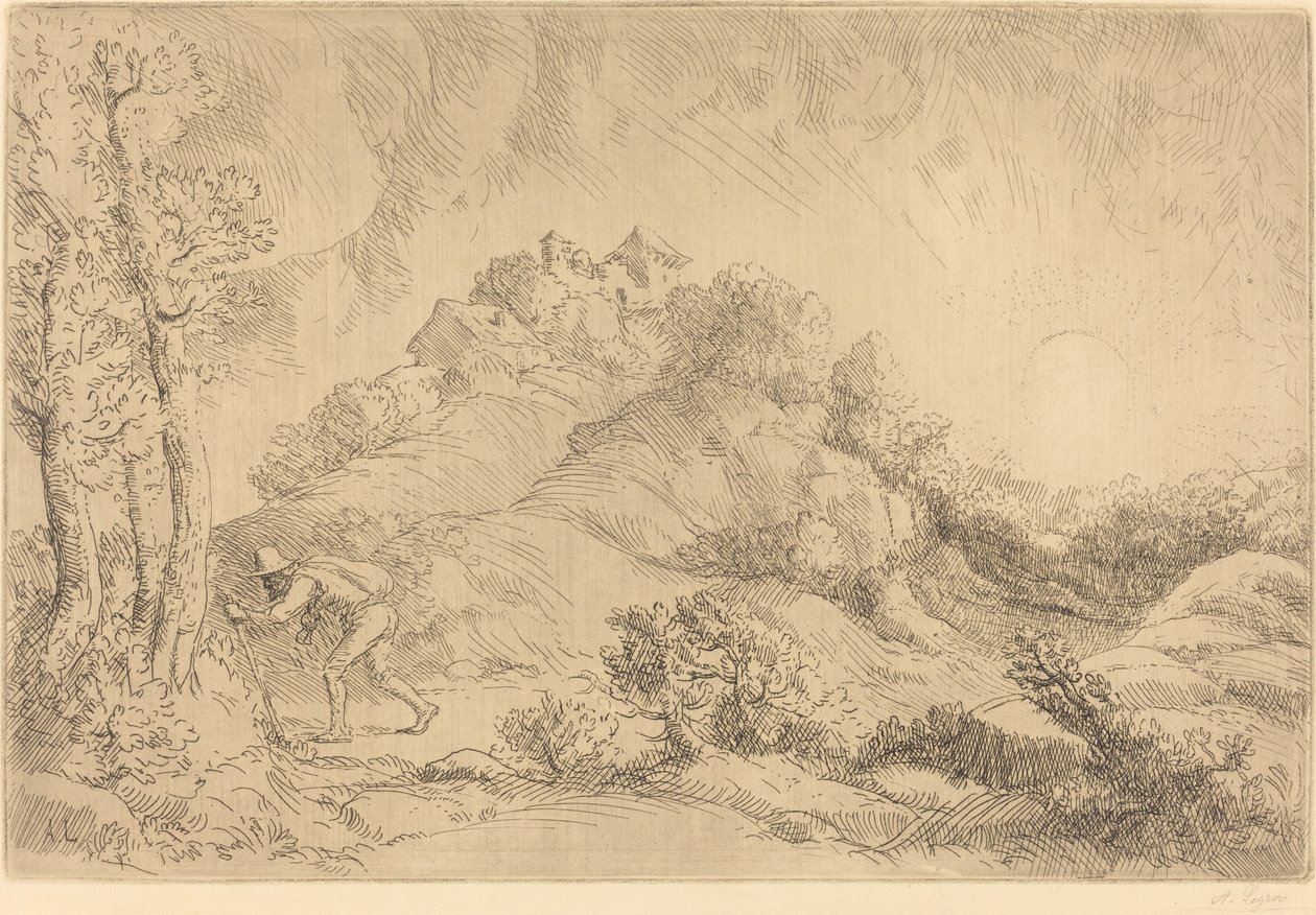 Ansicht eines Bauernhofs (La ferme de Beauchamp) von Alphonse Legros