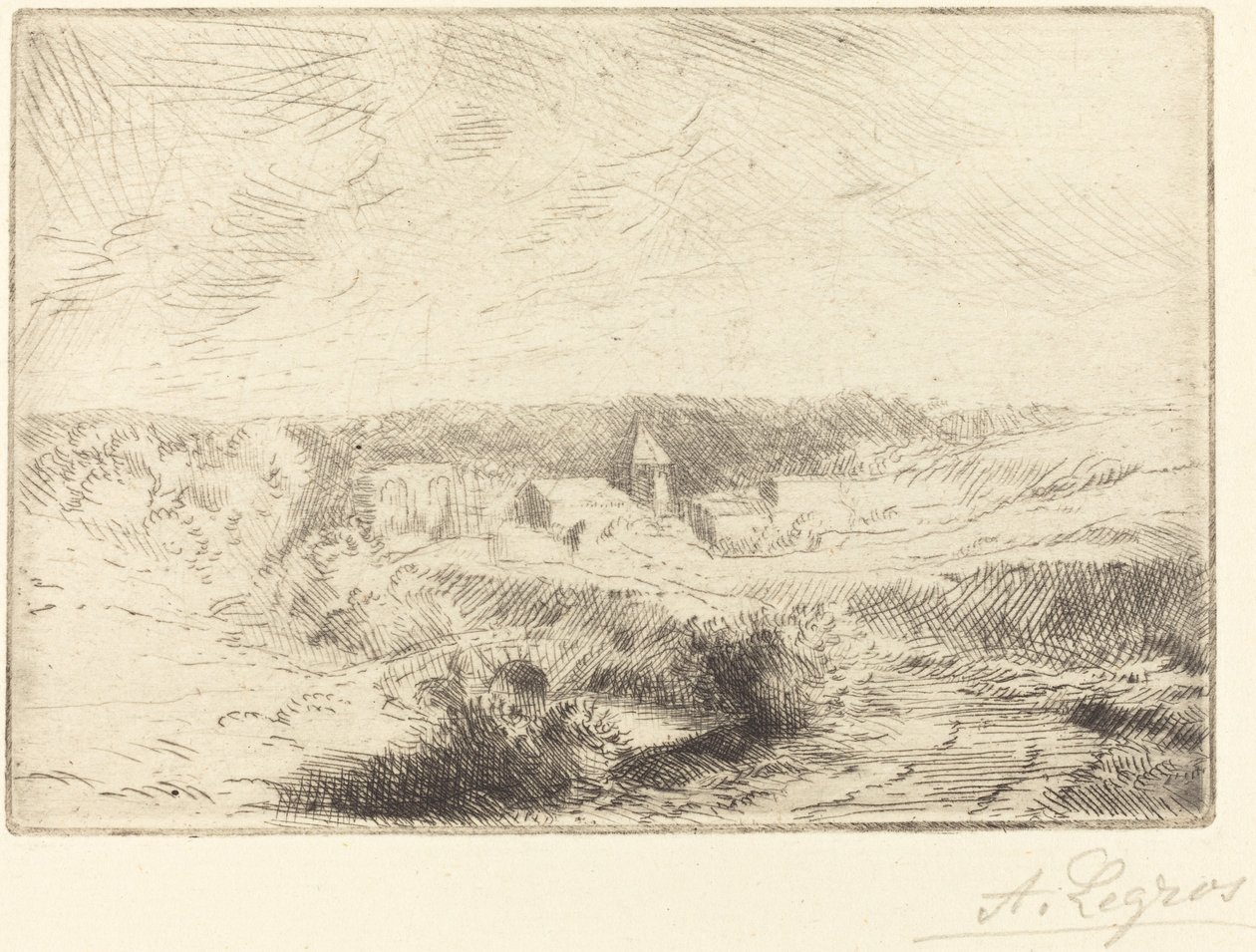 Dorf Wimille, nahe Boulogne von Alphonse Legros