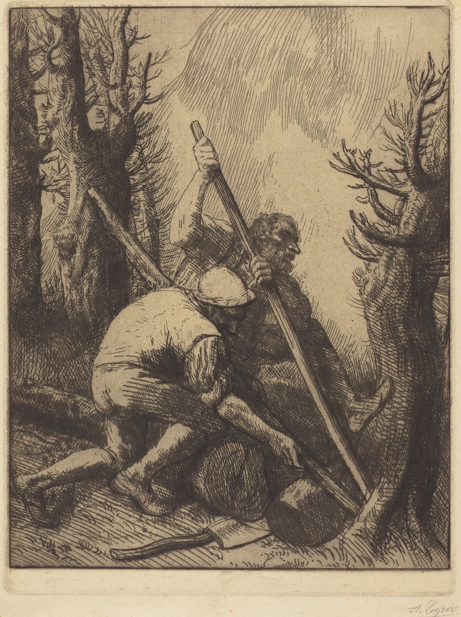 Holzfäller, 3. Platte (Les bucherons) von Alphonse Legros