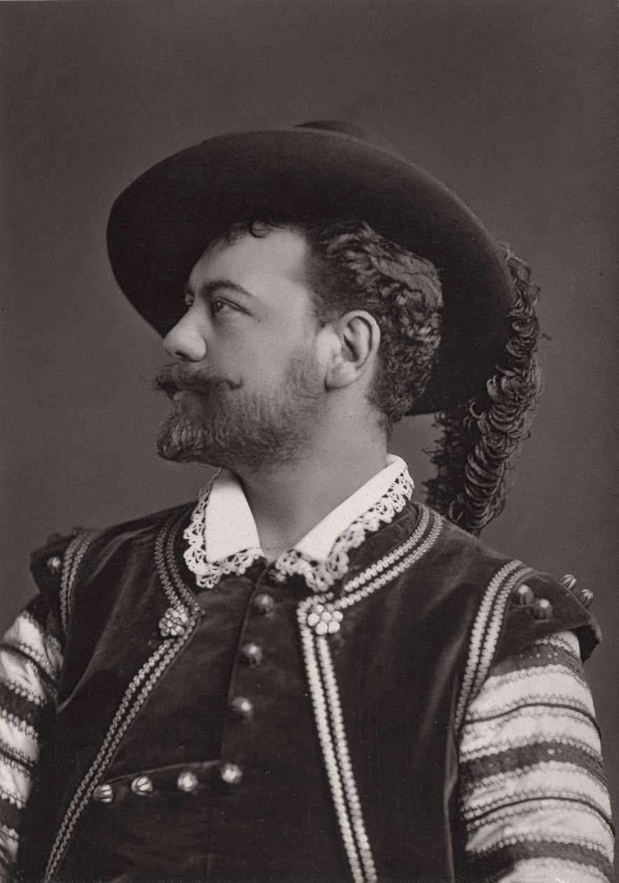 Porträt von Victor Maurel (1848-1923) französischer Bariton als Don Giovanni von Mozart - Fotografie von Alphonse Justin Liebert (1827-1914) von Alphonse Liebert