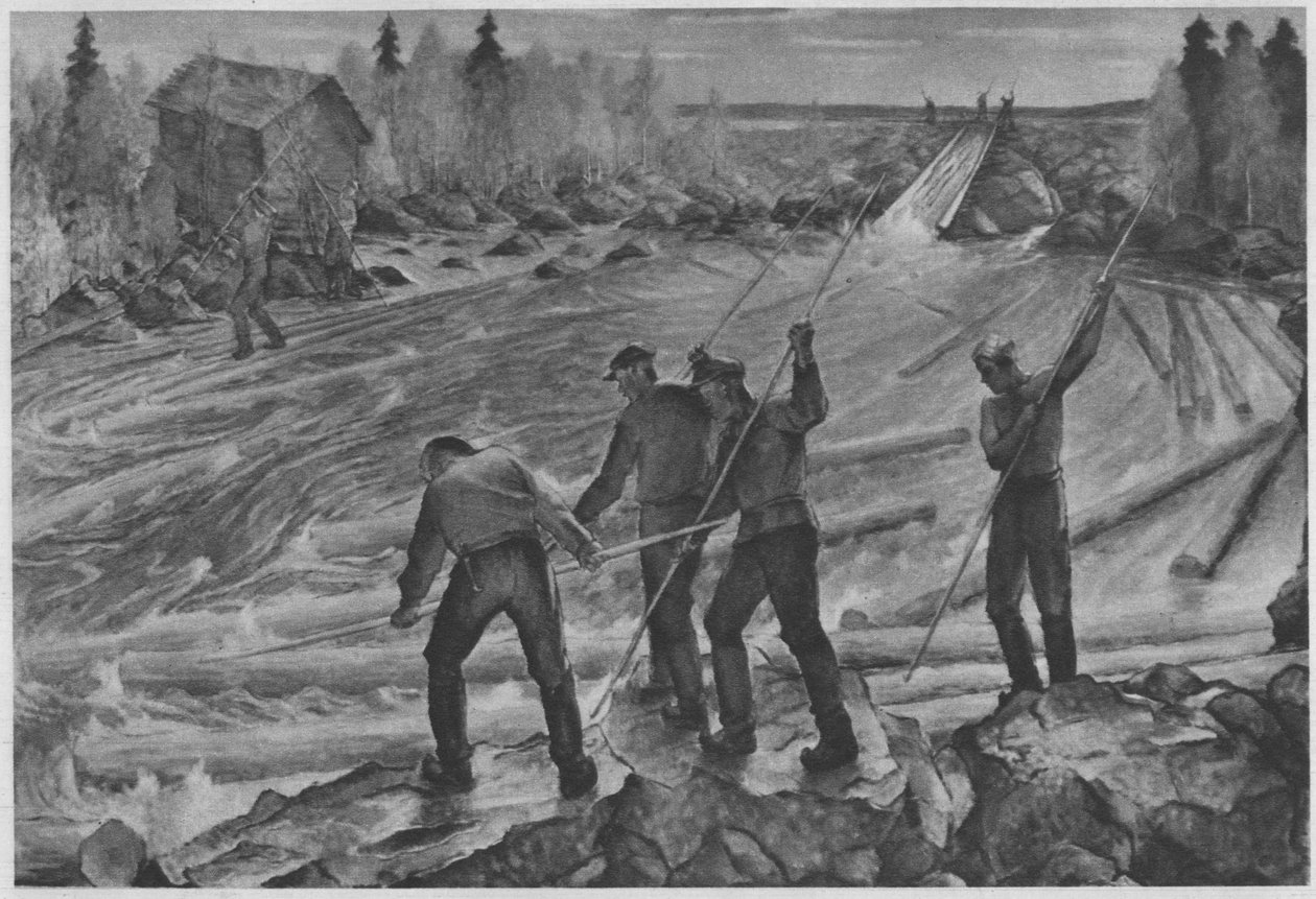 Holzflößer von Alvar Cawén