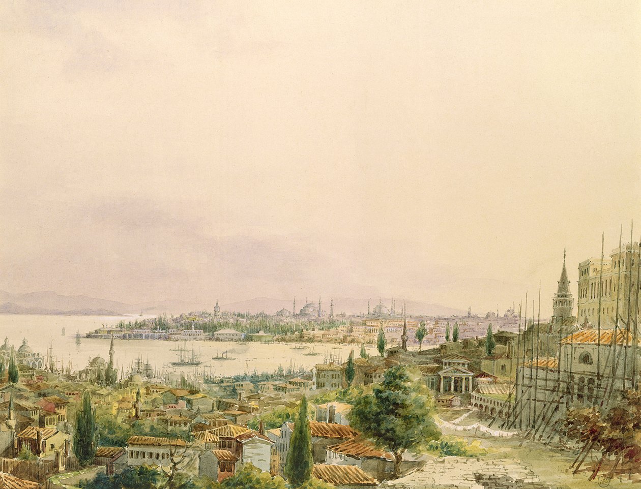 Blick auf Konstantinopel von Pera von Amadeo Preziosi