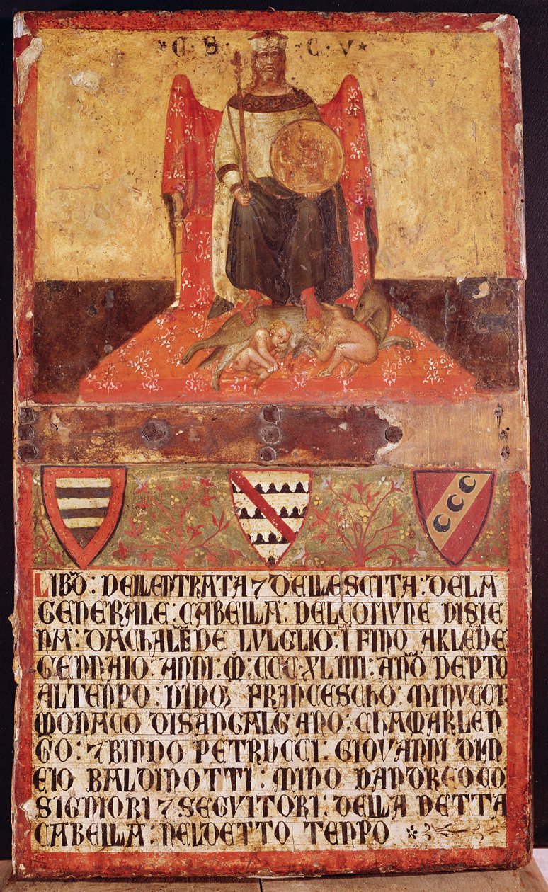 Biccherna der guten Regierung, 1344 von Ambrogio Lorenzetti