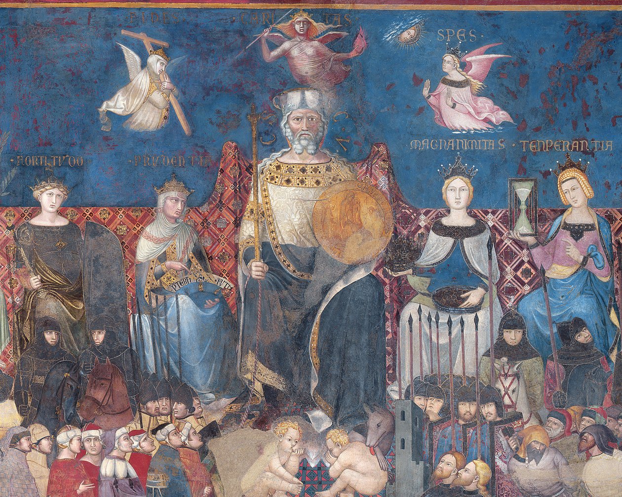 Allegorie der guten Regierung (Detail) von Ambrogio Lorenzetti