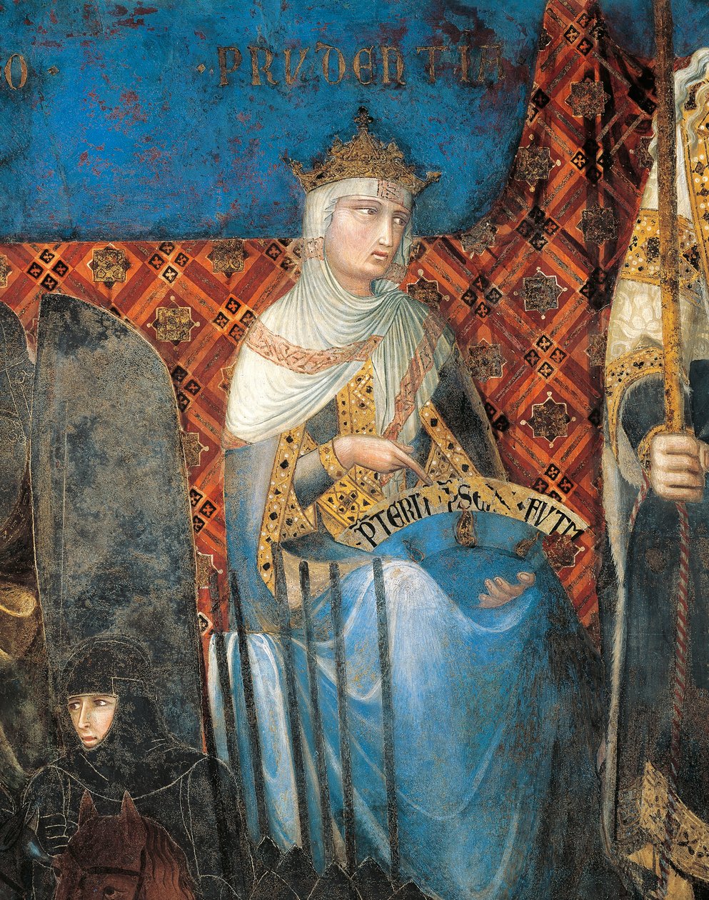 Allegorie der guten Regierung, Klugheit (Detail) von Ambrogio Lorenzetti