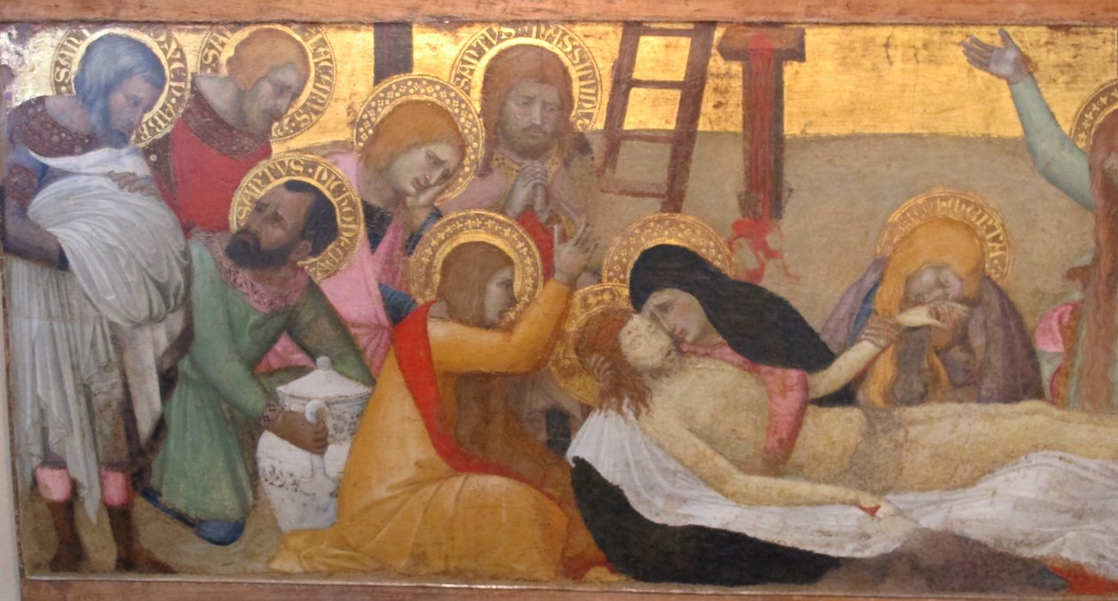 Ambrogio Lorenzetti, Madonna mit Kind und den Heiligen Maria Magdalena und Marta, Klage, 02 von Ambrogio Lorenzetti
