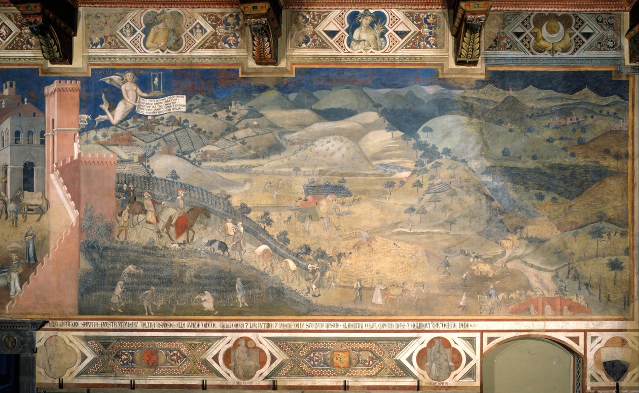 Die Wirkungen guter Regierung auf dem Land von Ambrogio Lorenzetti