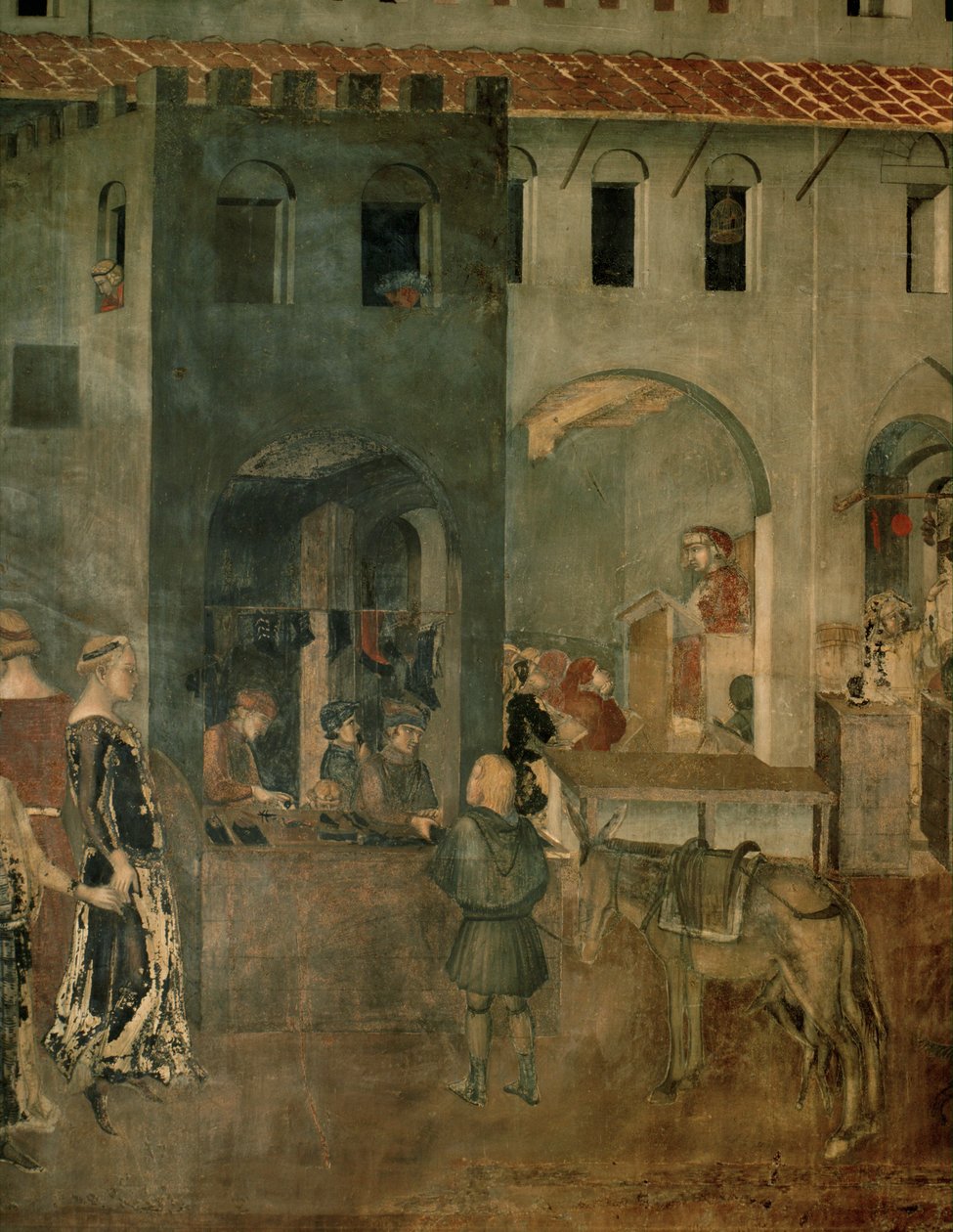 Leben in der Stadt von Ambrogio Lorenzetti