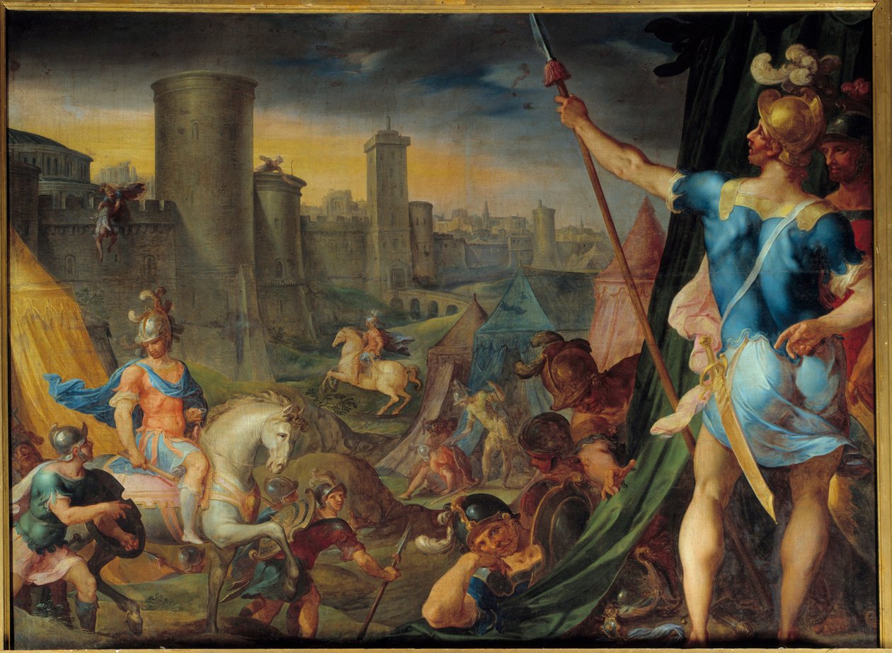 Das Lager der Kreuzfahrer vor Jerusalem von Ambroise Dubois