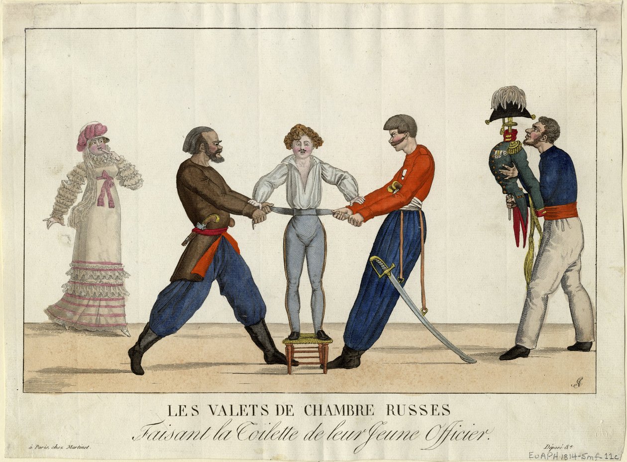 Toilette eines jungen russischen Offiziers, ca. 1815 von Ambroise Louis Garneray