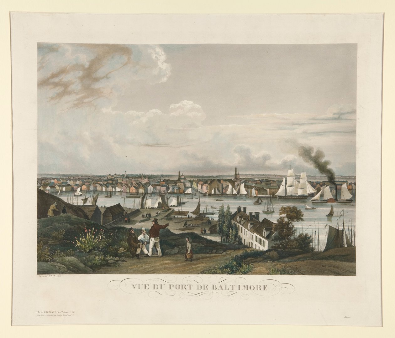 Ansicht des Hafens von Baltimore von Ambroise Louis Garneray