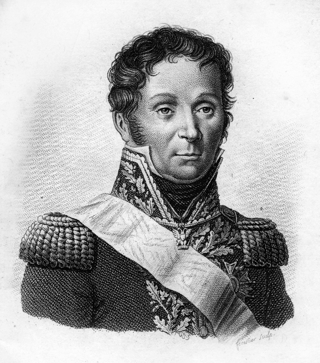 François Etienne Kellermann Fils (1770-1835), General der Kavallerie - in "Portraits der französischen Generäle nach den Siegen und Eroberungen der Franzosen". Graviert von Ambroise Tardieu im Jahr 1818. Stella Sammlung. von Ambroise Tardieu
