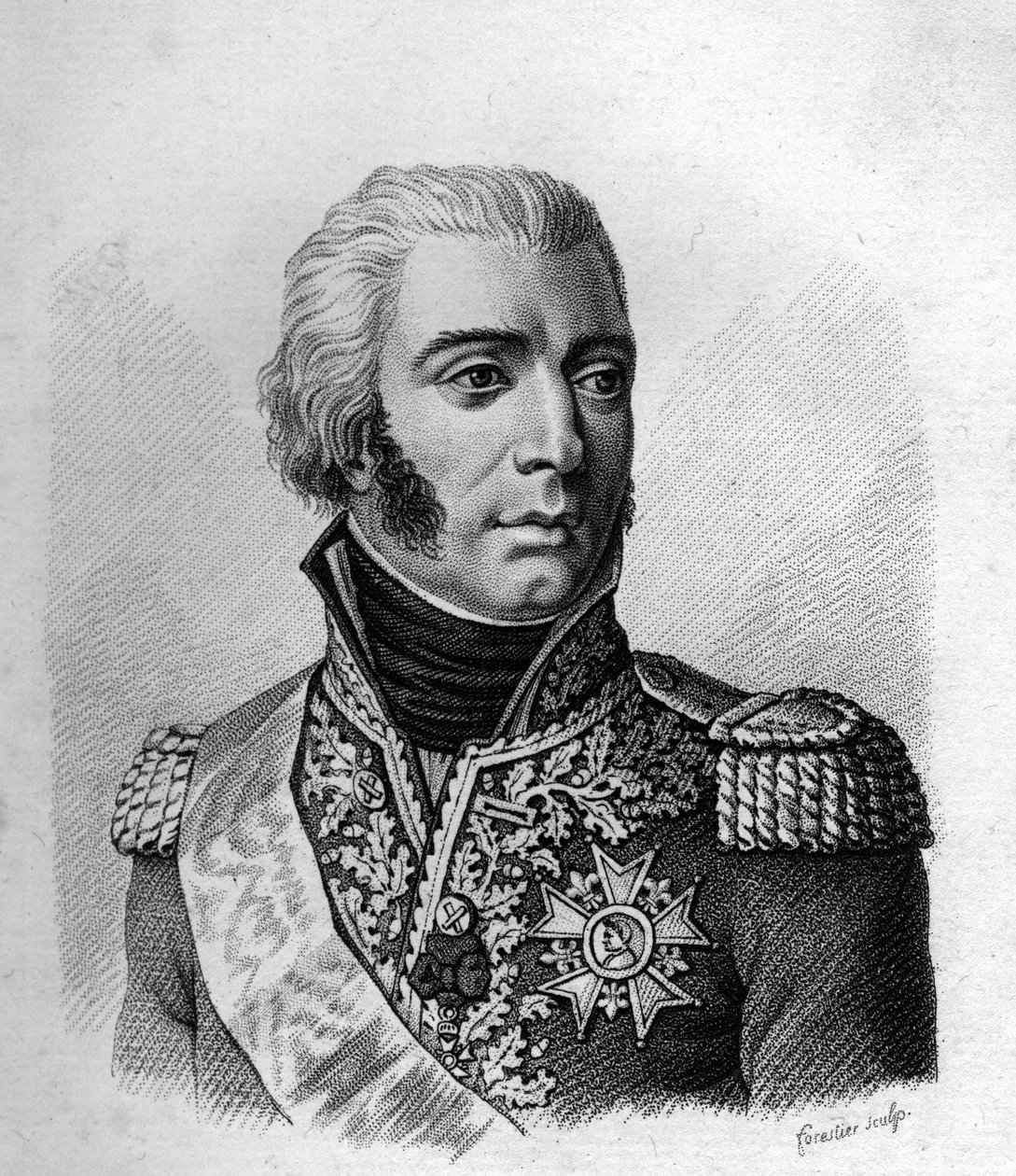 Jean-Baptiste Bessières, Herzog von Istrien, Marschall von Frankreich (1768-1813) - in „Portraits der französischen Generäle nach den Siegen und Eroberungen der Franzosen“. Graviert von Ambroise Tardieu im Jahr 1818. Stella-Sammlung. von Ambroise Tardieu