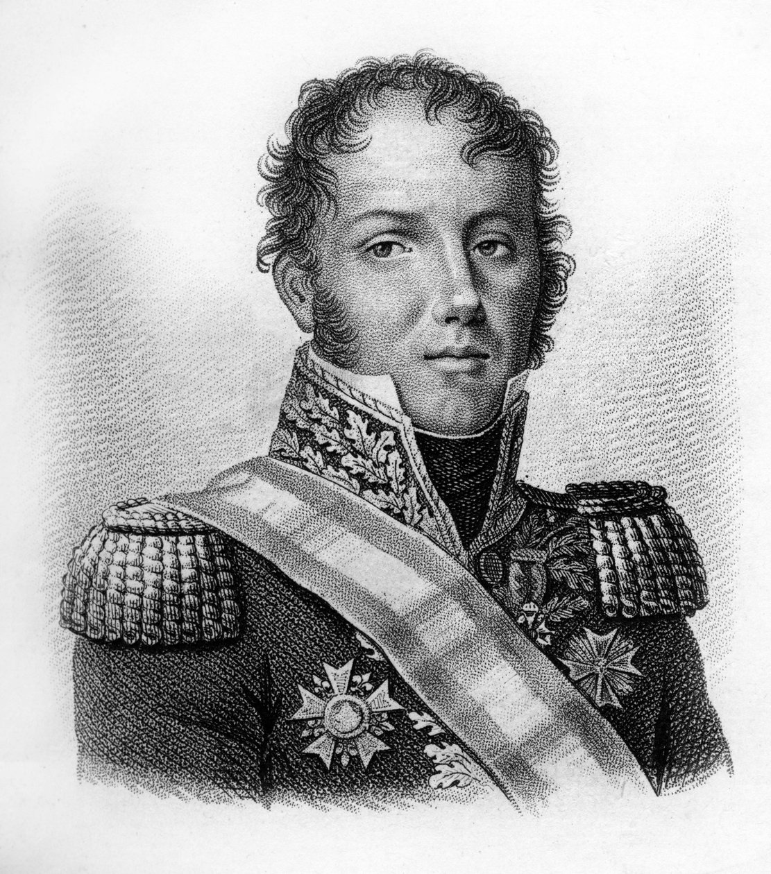 Porträt des Generals Dominique Louis Antoine Klein (1759-1845). In „Portraits der französischen Generäle nach den Siegen und Eroberungen der Franzosen“. Graviert von Ambroise Tardieu 1818. Stella Sammlung von Ambroise Tardieu