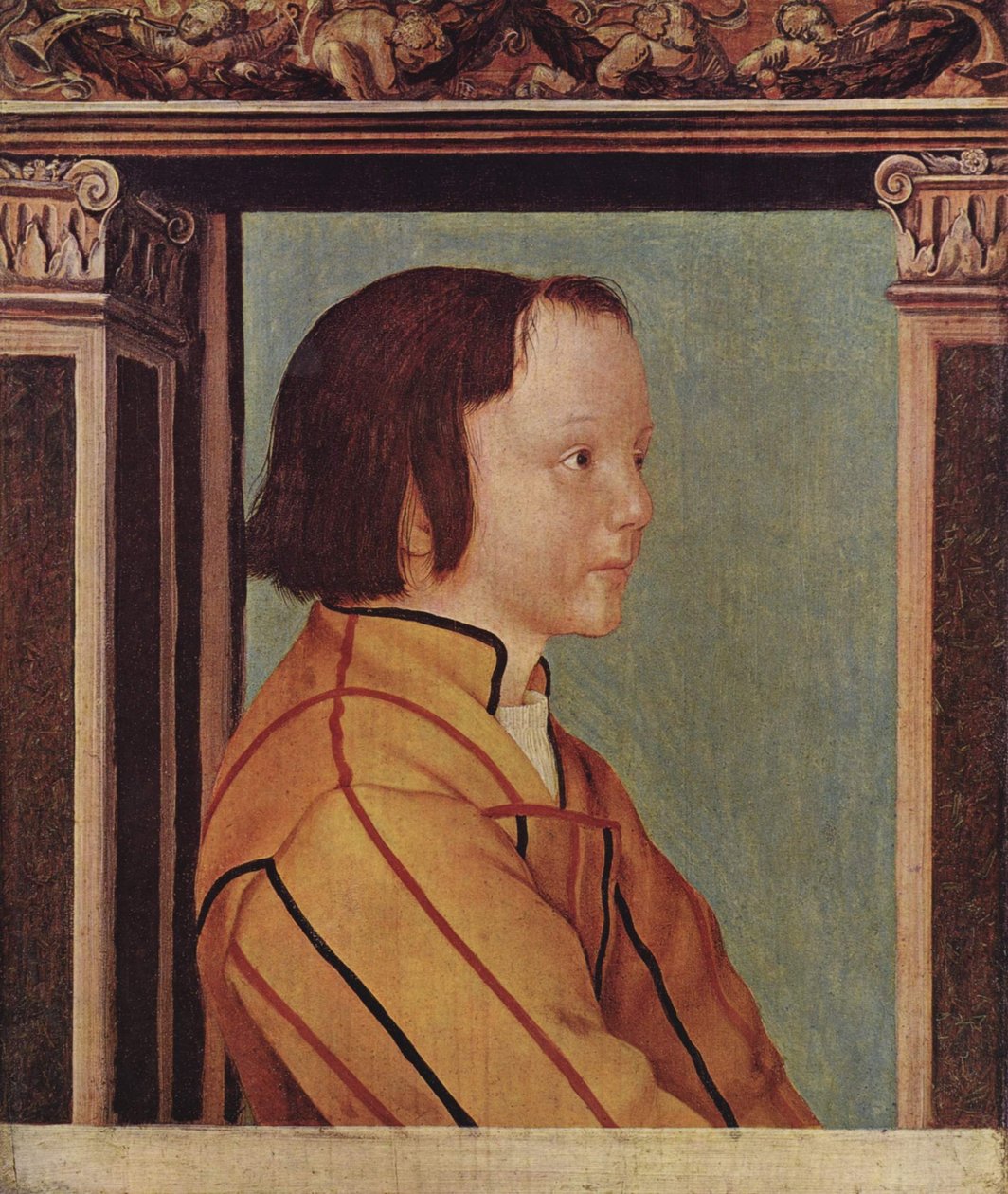 Junge mit braunem Haar von Ambrosius Holbein