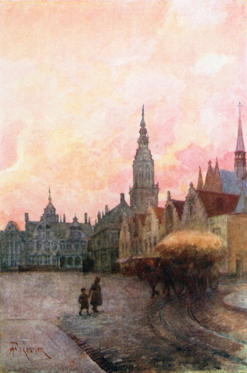 Grande Place und Belfried, Furnes von Amedee (after) Forestier