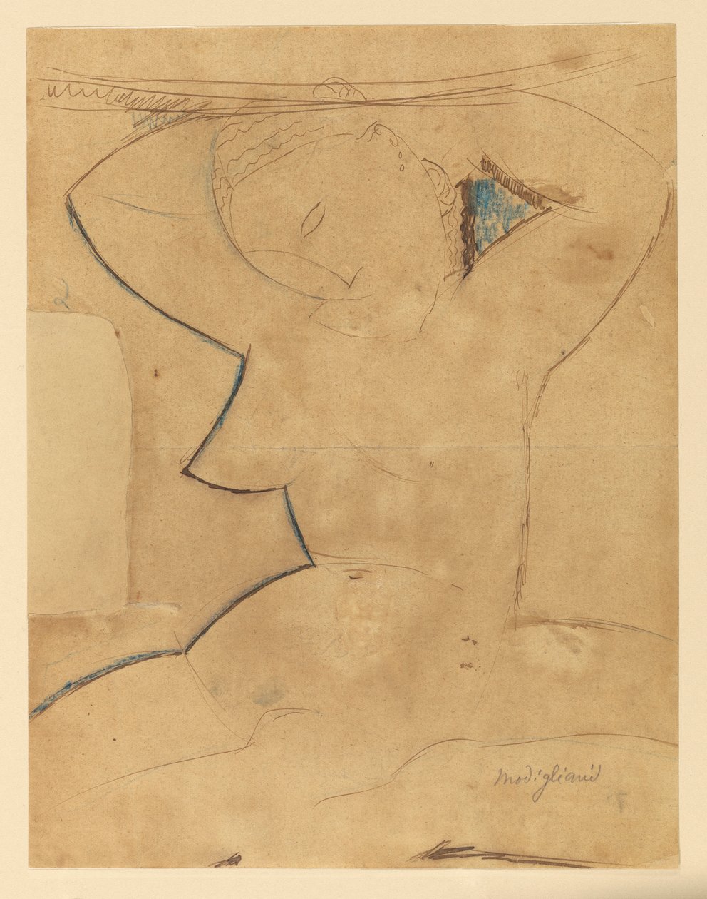 Karyatide mit Spitzbrust von Amedeo Modigliani