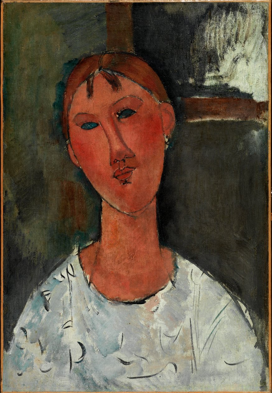 Mädchen in einer weißen Bluse von Amedeo Modigliani