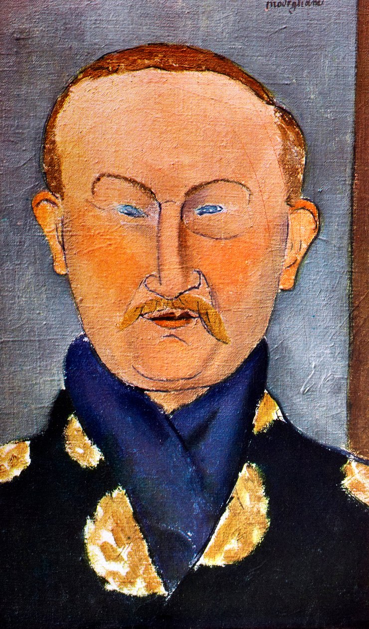 Porträt des Malers Léon Bakst, 1866-1924, 1917 von Amedeo Modigliani