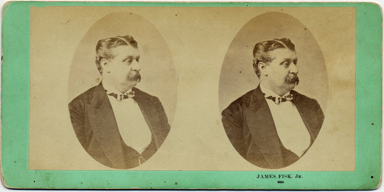 James Fisk (1834-72), amerikanischer Finanzier (Stereofoto) von American Photographer