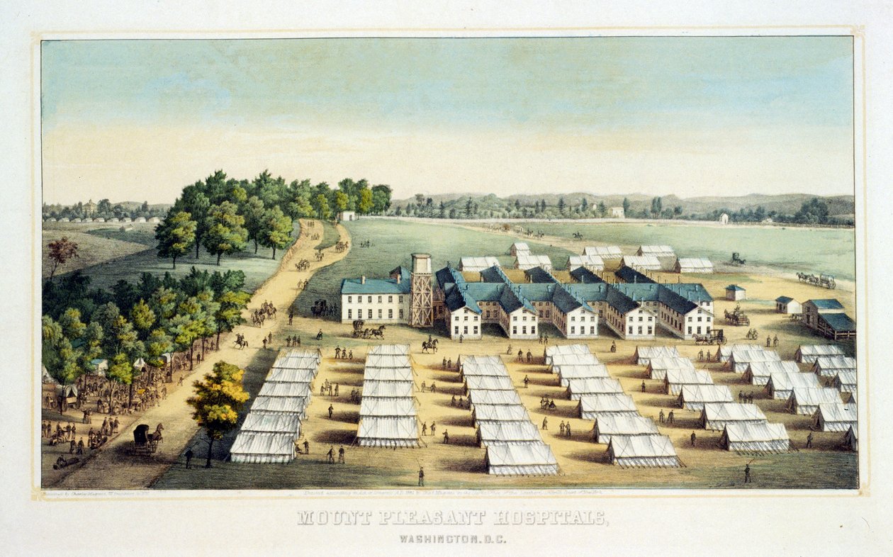Mount Pleasant Krankenhäuser, Washington, D.C., veröffentlicht 1862 von American School