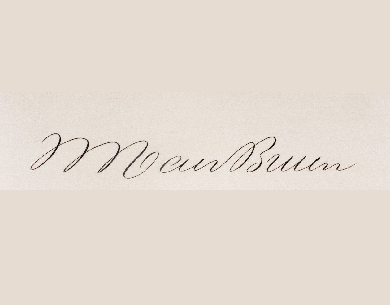 Unterschrift von Martin van Buren von American School