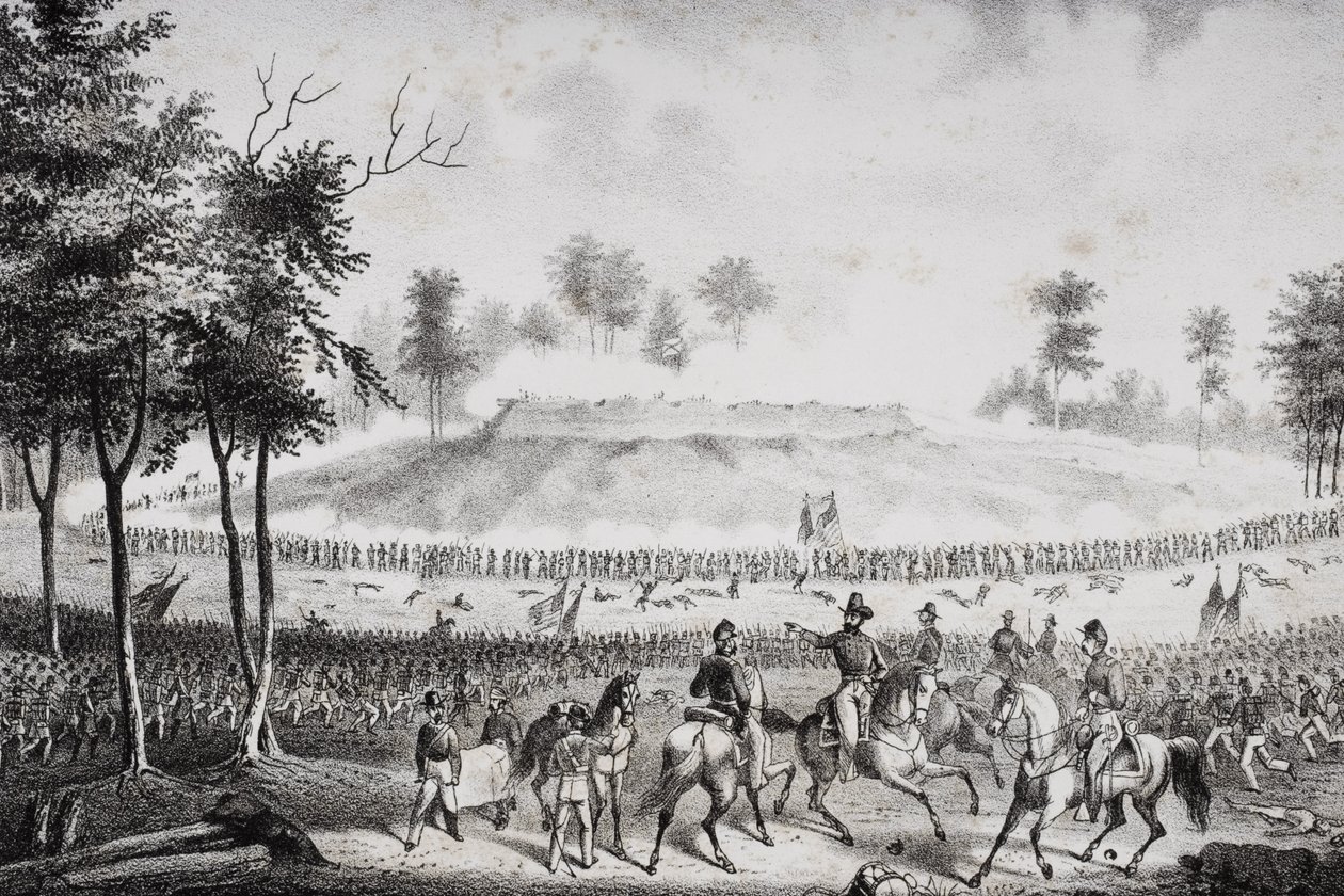 Die Schlacht von Chapins Farm, Virginia 1864 von American School
