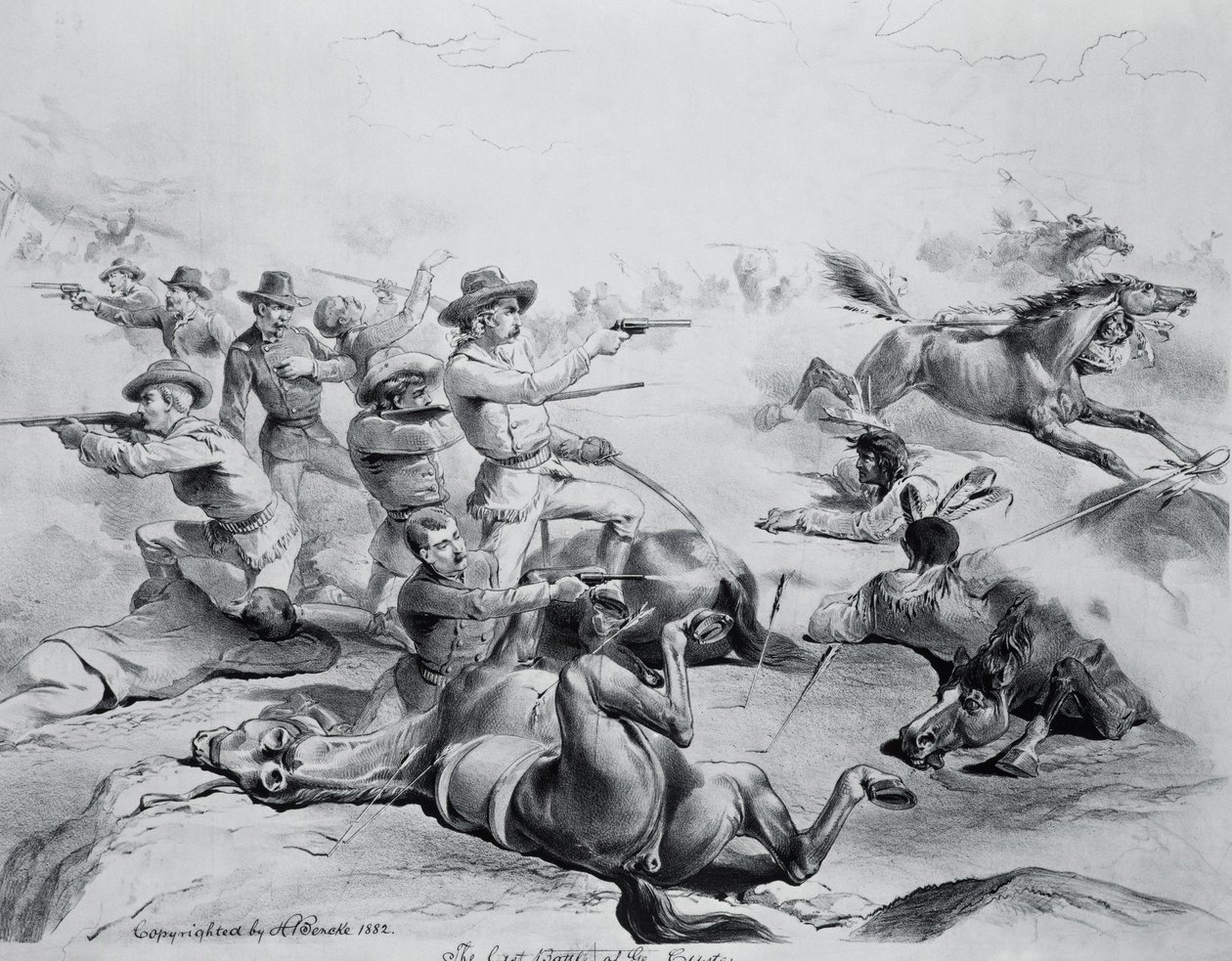 Die letzte Schlacht von General Custer, 25. Juni 1876, ca. 1882 von American School
