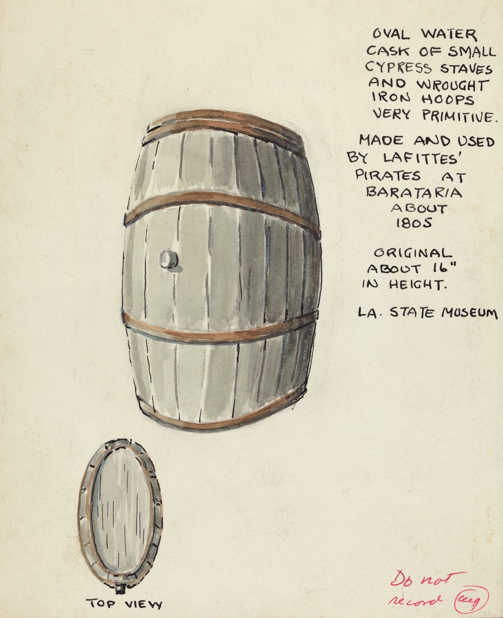 Ovales Wasserfass von American 20th Century