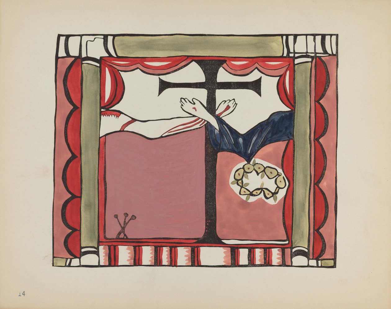 Hauptaltar, Chimayo: Aus dem Portfolio "Spanische Kolonialdesigns von New Mexico" von American 20th Century